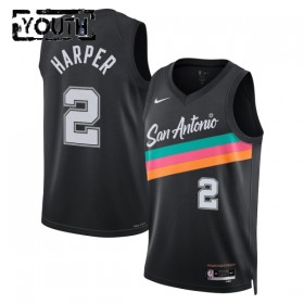 Dres San Antonio Spurs Dylan Harper Nike 2025-26 City Edition Crno Swingman - Dječji